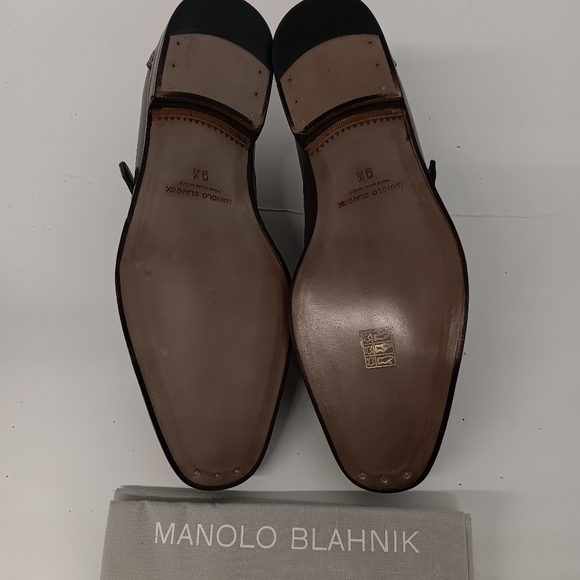 Manolo Blahnik Men's Callimaco Monkstrap Dress Shoes - EU 42.5/US9.5 - Picture 13 of 16